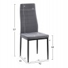 ΣΕΤ ΤΡΑΠΕΖΑΡΙΑΣ 5ΤΜΧ LADY HM21199.01 ΓΥΑΛΙ--ΜΕΤΑΛΛΟ ΣΕ ΜΑΥΡΟ & ΒΕΛΟΥΔΟ ΓΚΡΙ