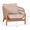 LOUNGE ΣΕΤ SANJI HM21214 ΤΡΑΠΕΖΙ & 2 ΠΟΛΥΘΡΟΝΕΣ--ΞΥΛΟ ΑΚΑΚΙΑΣ-ΑΛΟΥΜΙΝΙΟ-ΣΧΟΙΝΙ