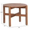 LOUNGE ΣΕΤ SANJI HM21214 ΤΡΑΠΕΖΙ & 2 ΠΟΛΥΘΡΟΝΕΣ--ΞΥΛΟ ΑΚΑΚΙΑΣ-ΑΛΟΥΜΙΝΙΟ-ΣΧΟΙΝΙ
