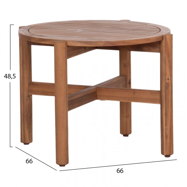LOUNGE ΣΕΤ SANJI HM21214 ΤΡΑΠΕΖΙ & 2 ΠΟΛΥΘΡΟΝΕΣ--ΞΥΛΟ ΑΚΑΚΙΑΣ-ΑΛΟΥΜΙΝΙΟ-ΣΧΟΙΝΙ