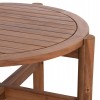 LOUNGE ΣΕΤ SANJI HM21214 ΤΡΑΠΕΖΙ & 2 ΠΟΛΥΘΡΟΝΕΣ--ΞΥΛΟ ΑΚΑΚΙΑΣ-ΑΛΟΥΜΙΝΙΟ-ΣΧΟΙΝΙ