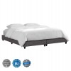 ΥΠΟΣΤΡΩΜΑ/ΚΡΕΒΑΤΙ KING-SIZE SIGGY HM21218 ΓΚΡΙ ΥΦΑΣΜΑ--ΓΙΑ 180x200εκ.