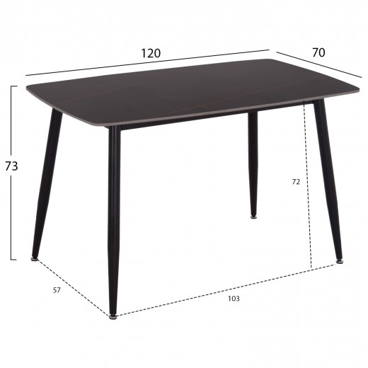 ΣΕΤ ΤΡΑΠΕΖΑΡΙΑΣ 5ΤΜΧ RAVEN HM21264.02 ΚΕΡΑΜΙΚΟ TOP ΜΑΥΡΟ ΜΑΡΜΑΡΟ--ΒΕΛΟΥΔΟ ΣΑΠΙΟ ΜΗΛΟ