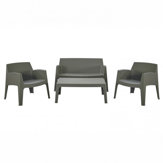 ΣΕΤ ΣΑΛΟΝΙ ΕΞ.ΧΩΡΟΥ 4ΤΜΧ SLEEK HM21268.05 DARK OLIVE GREEN ΠΟΛΥΠΡΟΠΥΛΕΝΙΟ