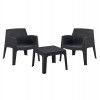 ΣΕΤ LOUNGE 3ΤΜΧ SLEEK HM21274.02 ΜΑΥΡΟ ΠΟΛΥΠΡΟΠΥΛΕΝΙΟ