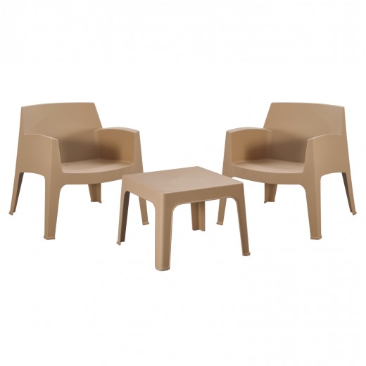 ΣΕΤ LOUNGE 3ΤΜΧ SLEEK HM21274.03 ΚΑΠΟΥΤΣΙΝΟ ΠΟΛΥΠΡΟΠΥΛΕΝΙΟ