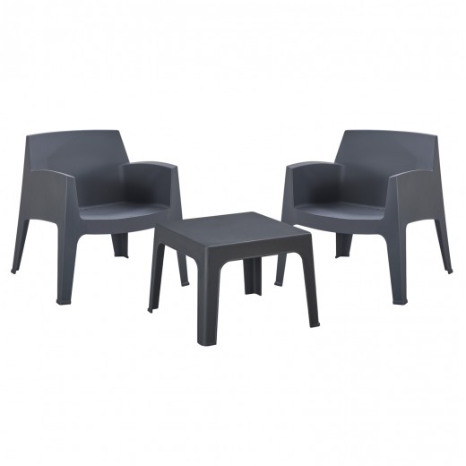 ΣΕΤ LOUNGE 3ΤΜΧ SLEEK HM21274.10 ΓΚΡΙ ΠΟΛΥΠΡΟΠΥΛΕΝΙΟ