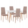 ΣΕΤ ΤΡΑΠΕΖΑΡΙΑΣ 5ΤΜΧ MINIMAL HM11767 ΛΕΥΚΟ MDF-ΜΠΕΖ ΥΦΑΣΜΑ