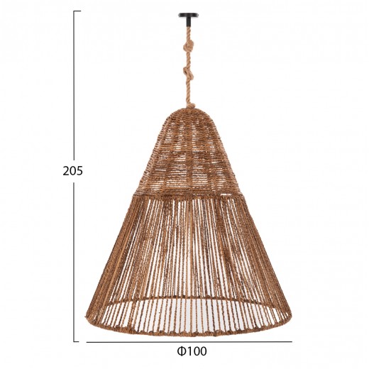 ΣΕΤ ΦΩΤΙΣΤΙΚΟ ΟΡΟΦΗΣ ΚΡΕΜΑΣΤΟ HM11920 ΣΧΟΙΝΙ ΚΑΙ ΙΝΕΣ ΜΠΑΝΑΝΙΑΣ Φ100Χ205Υεκ.