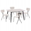ΣΕΤ ΤΡΑΠΕΖΑΡΙΑΣ 5ΤΜΧ RAVEN HM21067.01 ΚΕΡΑΜΙΚΟ TOP ΛΕΥΚΟ ΜΑΡΜΑΡΟ--ΜΕΤΑΛΛΟ
