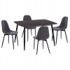 ΣΕΤ ΤΡΑΠΕΖΑΡΙΑΣ 5ΤΜΧ RAVEN HM21068.02 ΚΕΡΑΜΙΚΟ TOP ΜΑΥΡΟ ΜΑΡΜΑΡΟ--ΓΚΡΙ ΥΦΑΣΜΑ