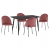 ΣΕΤ ΤΡΑΠΕΖΑΡΙΑΣ 5ΤΜΧ RAVEN HM21072.02 ΚΕΡΑΜΙΚΟ TOP ΜΑΥΡΟ ΜΑΡΜΑΡΟ & 4 ΚΑΡΕΚΛΕΣ