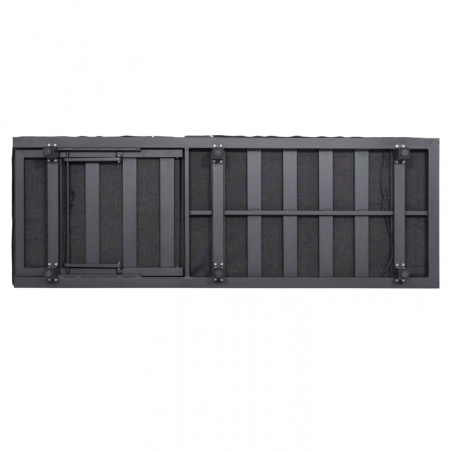 ΕΠΑΓΓΕΛΜ. ΞΑΠΛΩΣΤΡΑ JESSIE HM10714.03 ΣΚΟΥΡΟ ΓΚΡΙ ΑΛΟΥΜ.& ΜΑΞΙΛΑΡΙ 200x71x79Υεκ