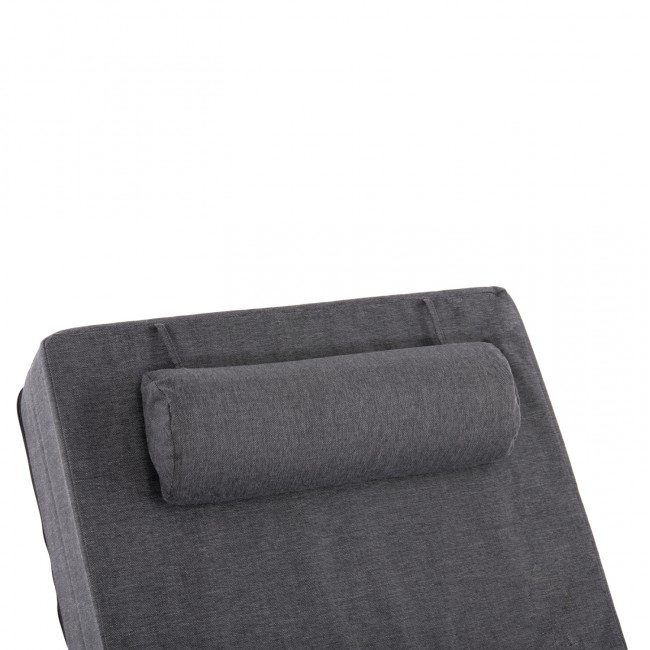 ΕΠΑΓΓΕΛΜ. ΞΑΠΛΩΣΤΡΑ JESSIE HM10714.03 ΣΚΟΥΡΟ ΓΚΡΙ ΑΛΟΥΜ.& ΜΑΞΙΛΑΡΙ 200x71x79Υεκ