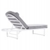 ΕΠΑΓΓΕΛΜ. ΞΑΠΛΩΣΤΡΑ MALLOW HM10715.01 ΛΕΥΚΟ ΑΛΟΥΜ.& ΓΚΡΙ ΜΑΞΙΛΑΡΙ 198x71x40,5-103Υεκ.