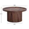 ΣΕΤ 2ΤΜΧ ΤΡΑΠΕΖΙΑ ΣΑΛΟΝΙΟΥ MARGON HM21084 MDF ΣΚΟΥΡΟ ΚΑΦΕ Φ80εκ & Φ45εκ