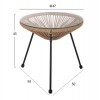 ΣΕΤ ΕΞΩΤΕΡΙΚΟΥ ΧΩΡΟΥ 3ΤΜΧ ACAPULCO HM21100 TWISTED WICKER-ΜΕΤΑΛΛΟ