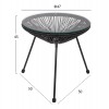ΣΕΤ ΕΞΩΤΕΡΙΚΟΥ ΧΩΡΟΥ 3ΤΜΧ ACAPULCO HM21101 P.E.RATTAN-ΜΕΤΑΛΛΟ ΣΕ ΜΑΥΡΟ