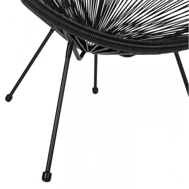 ΣΕΤ ΕΞΩΤΕΡΙΚΟΥ ΧΩΡΟΥ 3ΤΜΧ ACAPULCO HM21101 P.E.RATTAN-ΜΕΤΑΛΛΟ ΣΕ ΜΑΥΡΟ