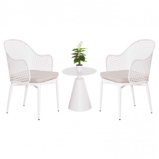 ΣΕΤ LOUNGE 3TMX ΕΞ.ΧΩΡΟΥ OREGO HM21106.02 ΑΛΟΥΜΙΝΙΟ ΣΕ ΛΕΥΚΟ