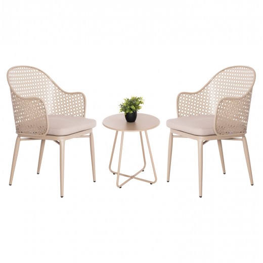 ΣΕΤ LOUNGE 3TMX ΕΞ.ΧΩΡΟΥ OREGO HM21107.03 ΑΛΟΥΜΙΝΙΟ & ΜΕΤΑΛΛΟ ΣΕ ΚΑΠΟΥΤΣΙΝΟ