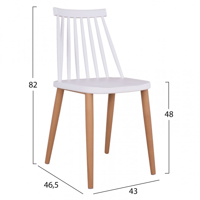 ΣΕΤ ΤΡΑΠΕΖΑΡΙΑΣ 5ΤΜΧ MINIMAL HM21172 MDF TOP ΣΕ ΛΕΥΚΟ-ΣΚΕΛΕΤΟΣ ΣΕ ΦΥΣΙΚΟ ΞΥΛΟΥ