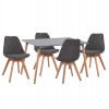 ΣΕΤ ΤΡΑΠΕΖΑΡΙΑΣ 5ΤΜΧ VEGAS HM21177 MDF TOP ΣΕ ΓΚΡΙ--ΥΦΑΣΜΑ ΣΕ ΓΚΡΙ
