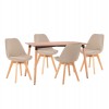 ΣΕΤ ΤΡΑΠΕΖΑΡΙΑΣ 5ΤΜΧ VEGAS HM21180 MDF TOP ΣΕ ΦΥΣΙΚΟ--ΥΦΑΣΜΑ ΜΠΕΖ