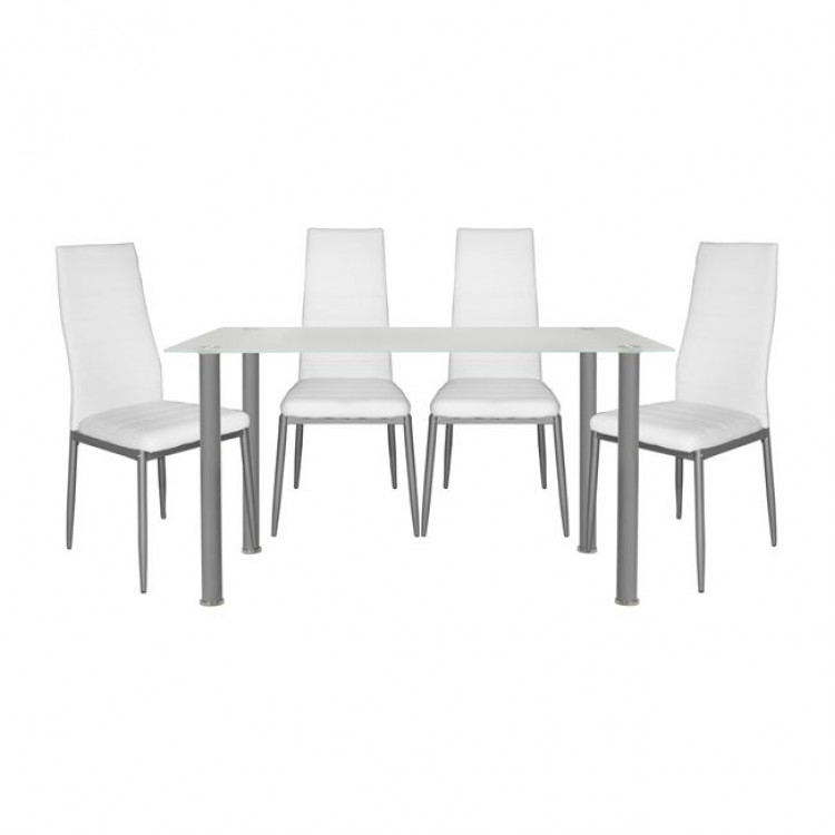 ΣΕΤ ΤΡΑΠΕΖΑΡΙΑ 5ΤΜΧ ΤΡΑΠΕΖΙ ALAN 120X70X75 & LADY ΛΕΥΚΕΣ HM10061.11