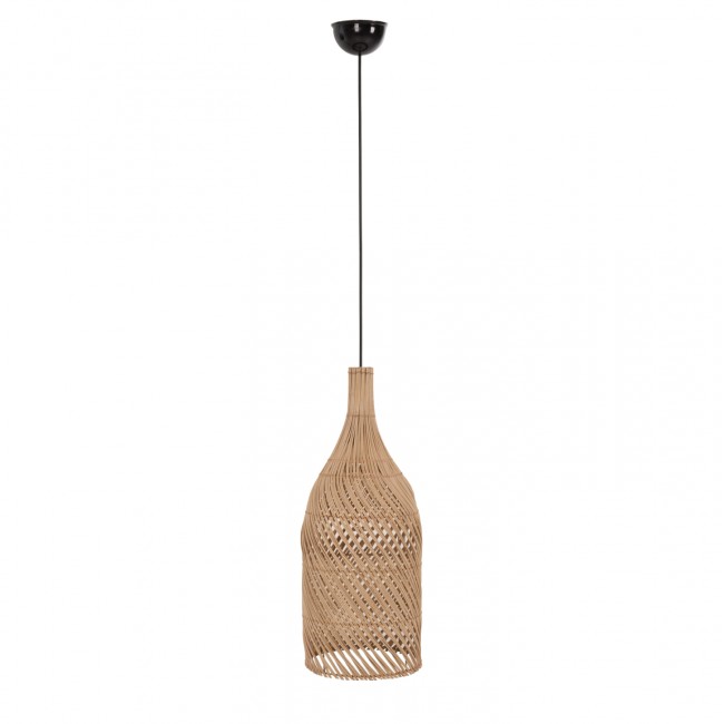 ΦΩΤΙΣΤΙΚΟ ΟΡΟΦΗΣ CARBOY HM7884 ΚΡΕΜΑΣΤΟ ΑΠΟ RATTAN ΣΕ ΦΥΣΙΚΟ ΧΡΩΜΑ Φ28x163,5Yεκ.