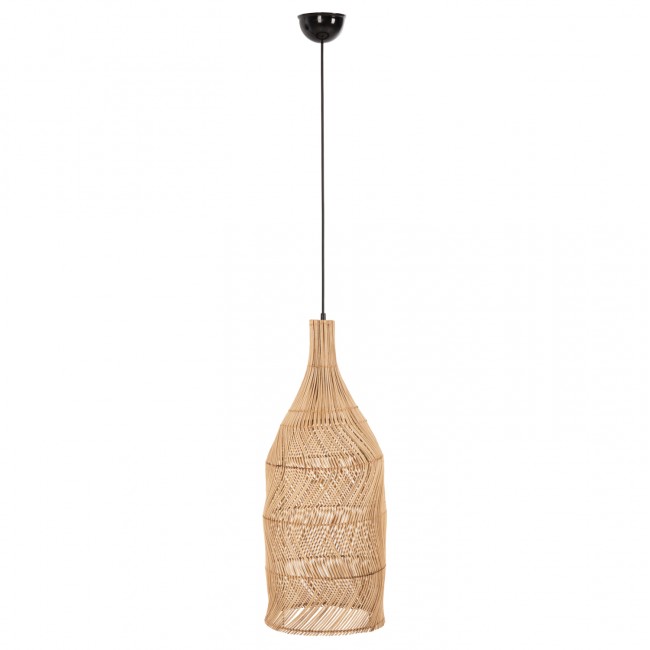 ΦΩΤΙΣΤΙΚΟ ΟΡΟΦΗΣ THEON HM7888 ΚΡΕΜΑΣΤΟ ΑΠΟ RATTAN ΣΕ ΦΥΣΙΚΟ ΧΡΩΜΑ Φ22x148Υ εκ.