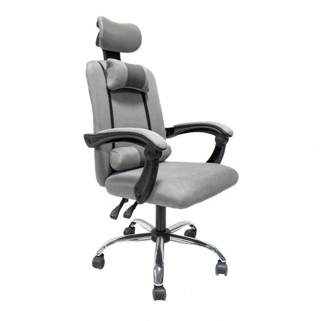 ΚΑΡΕΚΛΑ ΓΡΑΦΕΙΟΥ CRONER HM1196.02 ΓΚΡΙ MESH-ΜΕΤΑΛ.ΒΑΣΗ-NYLON ΣΚΕΛΕΤΟΣ 58x67x124Υεκ.
