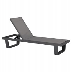 ΞΑΠΛΩΣΤΡΑ ΑΛΟΥΜΙΝΙΟΥ ΜΕ ΥΦΑΣΜΑ TESLIN RICKON HM6292.01 ΣΕ ΓΚΡΙ 198x61,5x97Υεκ.