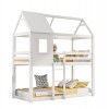 ΠΑΙΔΙΚΗ ΚΟΥΚΕΤΑ ΣΠΙΤΑΚΙ  τ.MONTESSORI HOOD HM705.03 ΞΥΛΟ ΠΕΥΚΟΥ ΣΕ ΛΕΥΚΟ-ΣΤΡΩΜΑΤΑ 190x90εκ