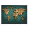 ΠΙΝΑΚΑΣ ΚΑΜΒΑΣ WORLD MAP HM7197.01 100X3X70 εκ.