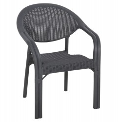 ΠΟΛΥΘΡΟΝΑ ΠΟΛΥΠΡΟΠΥΛΕΝΙΟΥ FETT HM6158.01 BAMBOO LOOK-ΑΝΘΡΑΚΙ 63x59x81Υεκ.