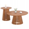 ΣΕΤ 2ΤΜΧ ΤΡΑΠΕΖΙΑ ΣΑΛΟΝΙΟΥ TALBERT HM21083 MDF ΦΥΣΙΚΟ ΞΥΛΟΥ Φ80εκ & Φ45εκ