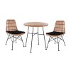 ΣΕΤ ΕΞΩΤΕΡΙΚΟΥ ΧΩΡΟΥ 3ΤΜΧ ALLEGRA HM10477 WICKER ΜΠΕΖ-ΜΕΤΑΛΛΟ ΜΑΥΡΟ