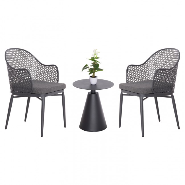 ΣΕΤ LOUNGE 3TMX ΕΞ.ΧΩΡΟΥ OREGO HM21106.01 ΑΛΟΥΜΙΝΙΟ ΣΕ ΣΚΟΥΡΟ ΓΚΡΙ