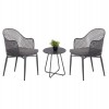 ΣΕΤ LOUNGE 3TMX ΕΞ.ΧΩΡΟΥ OREGO HM21107.01 ΑΛΟΥΜΙΝΙΟ & ΜΕΤΑΛΛΟ ΣΕ ΣΚΟΥΡΟ ΓΚΡΙ