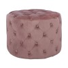 ΣΚΑΜΠΟ KASSIE  ΣΑΠΙΟ ΜΗΛΟ ΒΕΛΟΥΔΟ ΤΥΠΟΥ CHESTERFIELD HM8406.02 Φ60x43Υ εκ.