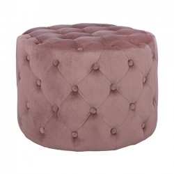 ΣΚΑΜΠΟ KASSIE  ΣΑΠΙΟ ΜΗΛΟ ΒΕΛΟΥΔΟ ΤΥΠΟΥ CHESTERFIELD HM8406.02 Φ60x43Υ εκ.