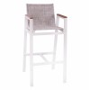 ΣΚΑΜΠΟ ΜΠΑΡ ΑΛΟΥΜΙΝΙΟΥ ΛΕΥΚΟ ΜΕ POLYWOOD 52 x 58 x 108 εκ. HM5790.01