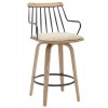 ΣΚΑΜΠΟ ΜΠΑΡ JUDI HM9985.01 WHITE WASH Κ.Π.-ΜΑΥΡΟ ΜΕΤΑΛΛΟ-ΜΠΕΖ ΥΦΑΣΜΑ 48x52x92Υεκ