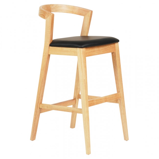 ΣΚΑΜΠΟ ΜΠΑΡ NAMI HM9952.01 RUBBERWOOD ΣΕ ΟΑΚ-ΜΑΥΡΟ PU 47,5x59x102,5Υεκ.