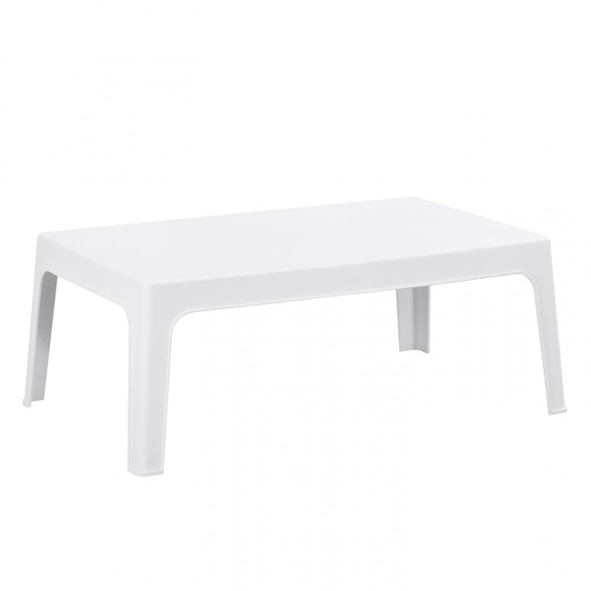 ΤΡΑΠΕΖΑΚΙ ΟΡΘΟΓΩΝΙΟ SLEEK HM6367.01 ΠΟΛΥΠΡΟΠΥΛΕΝΙΟ ΣΕ ΛΕΥΚΟ 99x59.5x39.5Υεκ.