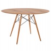 ΤΡΑΠΕΖΙ MINIMAL ΣΤΡΟΓΓΥΛΟ HM8454.04 MDF ΣΕ ΦΥΣΙΚΟ-ΠΟΔΙΑ ΟΞΙΑΣ ΣΕ ΦΥΣΙΚΟ Φ120Χ75Υεκ.