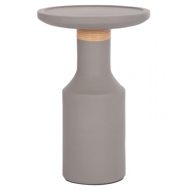 ΒΟΗΘΗΤΙΚΟ ΤΡΑΠΕΖΙ TRED(T) HM18169.03 FIBER CEMENT ΓΚΡΙ-ΦΥΣΙΚΟ RATTAN--Φ40x61Υεκ.