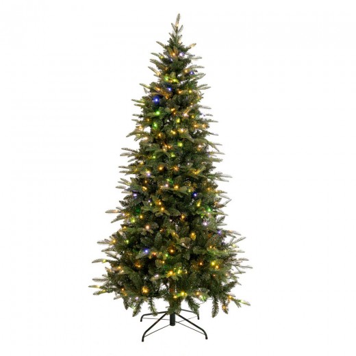 ΔΕΝΔΡΟ PRE-LIT NOBLE FIR 240EK ΜΕ 500 LED ΘΕΡΜΟ ΛΕΥΚΟ AND ΠΟΛΥΧΡΩΜΑ