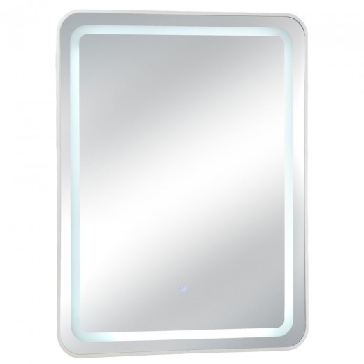 ΛΕΥΚΟΣ ΟΡΘΟΓΩΝΙΟΣ ΜΕΤΑΛΛΙΚΟΣ ΚΑΘΡΕΦΤΗΣ ΤΟΙΧΟΥ ΜΕ LED 60Χ80ΕΚ